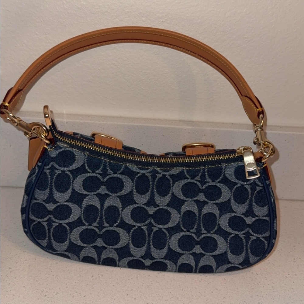 Denim Ashton Bag with Cherry charm...NWOT - Picture 4 of 12